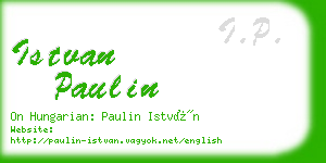 istvan paulin business card